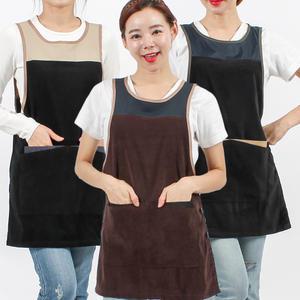 DLA70 겨울 벨벳 요양보호사 주간보호 원피스 앞치마