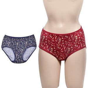 [신우][보엠] 여성스럽고 편안한 플라워 여성 맥시 삼각팬티