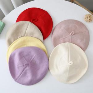 니트 베레모 화가 모자 6color 아동 남아 여아 유아 어린이 키즈 촬영 꼭지 빵 벙거지 스판 모자 캡