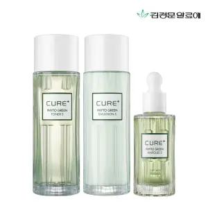 김정문알로에 큐어 피토 그린 토너+에멀전+앰플 세트