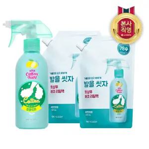 온더바디 코튼풋 발을씻자 풋샴푸 레몬 385ml x 1개 + 레몬리필 500ml x 2개