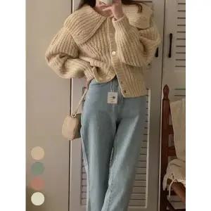 [위시드]캐쥬얼 빅 세일러 카라 버튼업 니트 가디건 (WIBACD001)