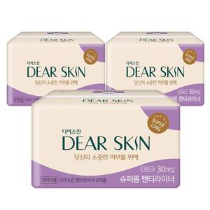 깨끗한나라 디어스킨 에어엠보 슈퍼롱 라이너 뉴 30개입x3팩
