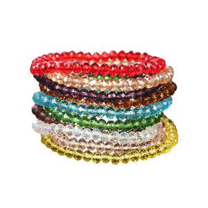 여성 크리스탈 비즈 팔찌, 모던 멀티 컬러 뱅걸 bangle