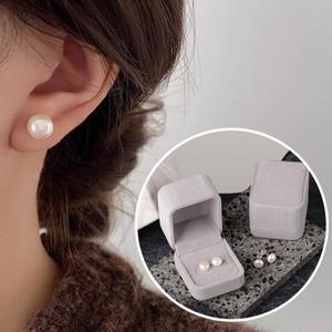 실버 은침 진주귀걸이 주얼리  9mm-10mm 한복