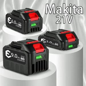 마키타 전동 공구용 충전식 리튬 이온 배터리 3000mAh 6000mAh 9000mAh 18V 21V 388VF