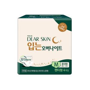 디어스킨 에어엠보 팬티형 입는오버나이트 중대형 4P X 1팩
