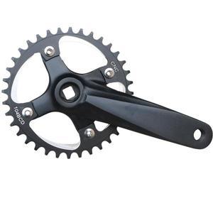 MTB 자전거 사각 구멍 크랭크 셋 104BCD 스프로킷 152mm 170mm 30T 32T 34T 36T 38T 좁은 와이드 단일 속도