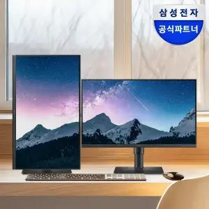 삼성 54.6cm(22인치) IPS 에센셜 모니터 S22D400 100Hz 세로 피벗 높낮이조절 서브 듀얼