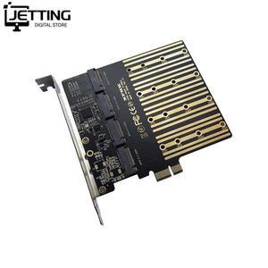 Pcie-m2 어댑터 PCI Express X1 3.0 4 포트 B 키 M.2 NGFF SATA SSD 어댑터 PCI-E M.2 어댑터 확장 카드 라