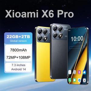 2025 오리지널 Xioami X6 pro 스마트 폰 글로벌 버전 Snapdragon 8 108MP 듀얼 후면 카메라 안드로이드 잠