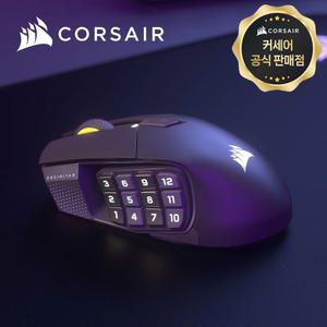 [국내정품] 커세어 SCIMITAR RGB 엘리트 무선 SE 게이밍 마우스 건메탈