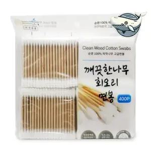 다용도 자연 원목 면봉 귀청소 위생 면봉 솜 순면 천연솜 위생면봉