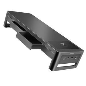 모니터 받침대 사무실 원목모니터받침대 없음 테이블 연결 USB충전 선반 홑겹 PC USB 로고 길이 충전식