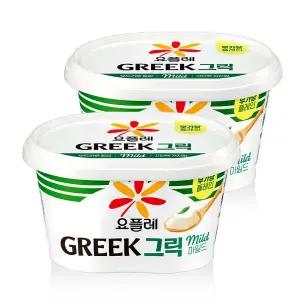 빙그레 요플레 그릭 마일드 무가당 플레인 400g 2개