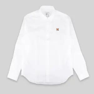 25SS 메종키츠네 MM00409WC0026 P100 폭스헤드 클래식 셔츠 화이트