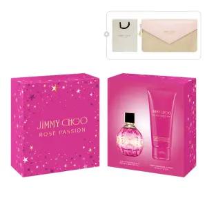 [쇼핑백/플랫파우치] 지미추 로즈 패션 EDP 60ml 세트( EDP 60ml+바디로션 100ml
