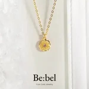 순금목걸이 3.75g(1돈) 24k 여자 눈꽃 루비 비벨