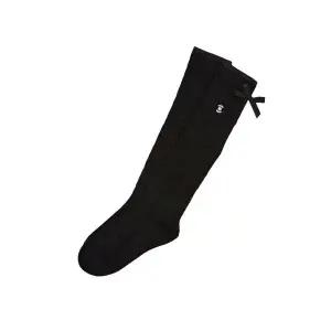 [와이드앵글]골프양말 KQJ WWU25S06Z1 여성 CO 자가드 배색 니삭스 (Black)