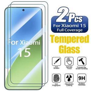 Xiaomi Mi 15 용 2Pcs HD 화면 보호기 필름 6.36 인치 강화 유리