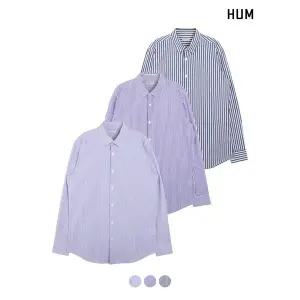[본사][HUM]남) 고밀도 슬림 스트라이프 셔츠(FHOSCSL131P)
