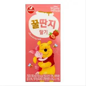 서울우유 딸기 꿀단지 180ml 24개