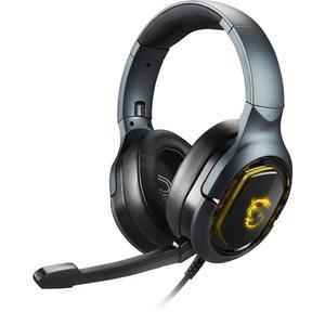 MSI 몰입형 GH50 유선 게임 헤드셋, 7 1 서라운드 사운드, 접이식 금속 헤드밴드, RGB 미스틱 라이트, 휴대용 파우치 , PC/Mac