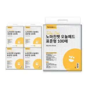 노마진펫 오늘패드 표준형/대형 400매 강아지배변패드 간식증정