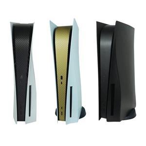 SONY 호환 PS5 콘솔 플레이스테이션 5 디스크 에디션 카본 스타일 스킨 커버 스티커 호스트 센터 게임 액세