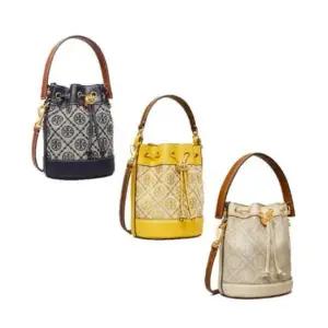 TORY BURCH 토리버치 티 모노그램 자카드 미니 버킷백 80534