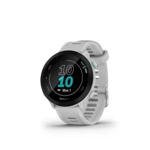 Garmin 포러너 55 GPS 러닝 워치 화이트 일일 권장 운동이 포함 최대 2주의 배터리 수명