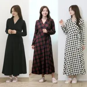 피치기모 롱 랩원피스 홈웨어원피스 수유잠옷 겨울