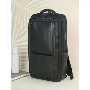 [트렌드스토어]고급스러운 블랙가죽 비즈니스 출근용 백팩_P376575166