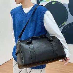 [콩심팥심]여행 보스턴백 레더 트렌드 1P 간편 데일리 스포츠 다