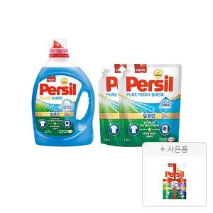 퍼실 엑스퍼트 실내건조 2.7L, 1개+리필 1.8L, 2개+증정(파워젤 라벤더듀얼  파우치 300mL, 1개)