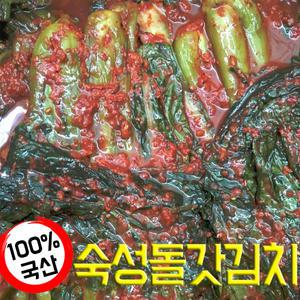 [딸부자김치] 딱 맛있게 잇은 숙성돌산갓김치 1KG