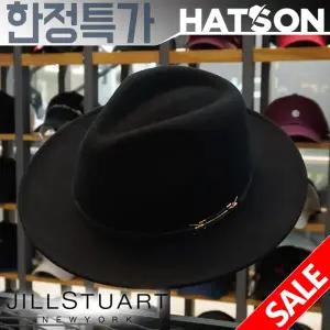 [햇츠온]J5JT306BK JILL STUART 브랜드 정품 남성 여성 코디 가을 겨울 블랙 페도라 중절모 챙 울 모자 AD