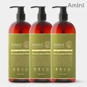[아미니] 릴렉싱스파 오일 바디워시 시트러스 허브향 400ml 3개