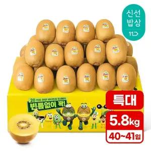 [품질보장][5.8kg내외] 제스프리 골드키위 (40-41입 특대) 안심 이중포장