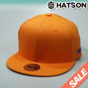 [햇츠온]J0SM258OR HatsON 브랜드 남자 여자 심플 로고 스타일 블루 오렌 스냅백 힙합 야구 모자 AD