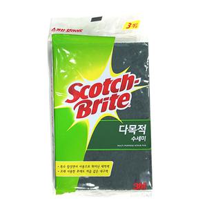 3M 항균 다목적 초록 수세미 중형 (3개입)