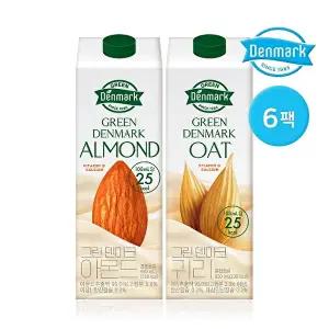 [덴마크]동원 그린덴마크 아몬드/귀리 2종 950ml 6팩