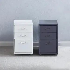 [아트박스]/와이디몰 모노 3단 철제 이동식 수납장 미니 서랍장