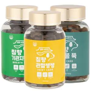 강아지 눈물 기관지 협착증 관절 슬개골 영양제 댕이수랏간 눈물뚝 1개+기관지청청 1개+관절쌩쌩 1개