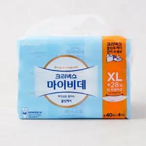 크리넥스 마이비데 클린케어 XL 화장실용 물티슈 캡40매X4