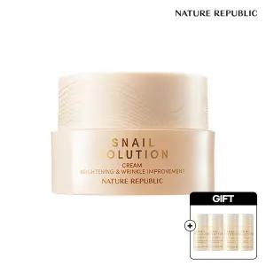 [네이처리퍼블릭] 스네일 솔루션 크림 52ml +증정 스킨12ml+에멀전 12ml