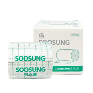 수성 픽스롤 천 반창고 픽싱롤 부드러운 면 반창고 드레싱밴드 7.5cm x 10m 1개