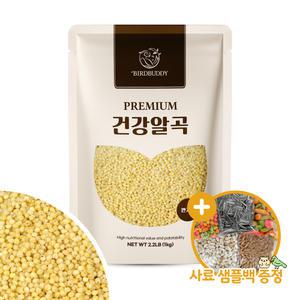 건강알곡 깐기장 1kg 모이 간식 사료 앵무새 햄스터