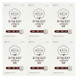 좋은느낌 유기농 순면 탐폰 슈퍼 12P x 6개
