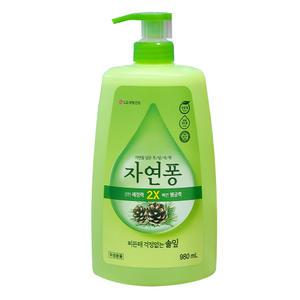 officeseller 주방세제 : 자연퐁 찌든때 걱정없는 솔잎 펌프용기 [980ml]